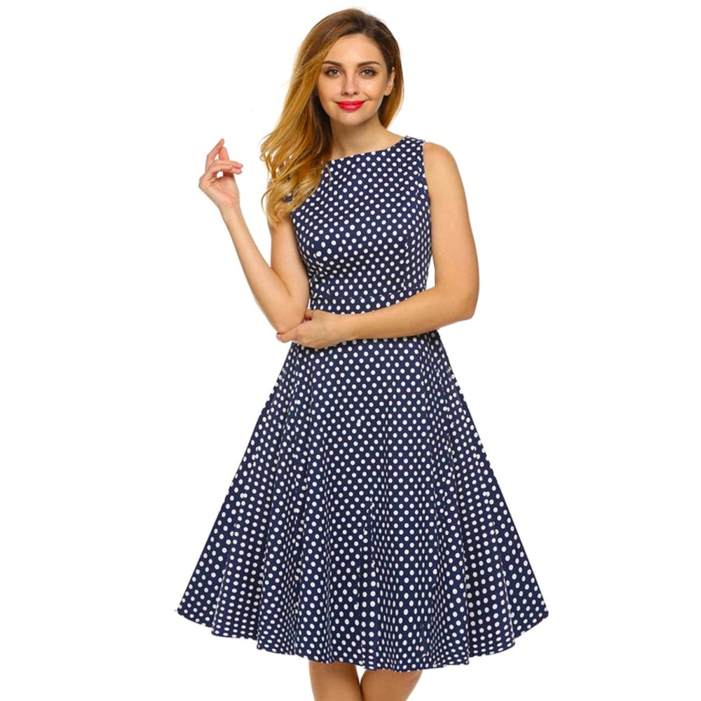 ACEVOG Brand Women Dress Retro Vintage 1950s 60s Rockabilly Floral Swing Dress